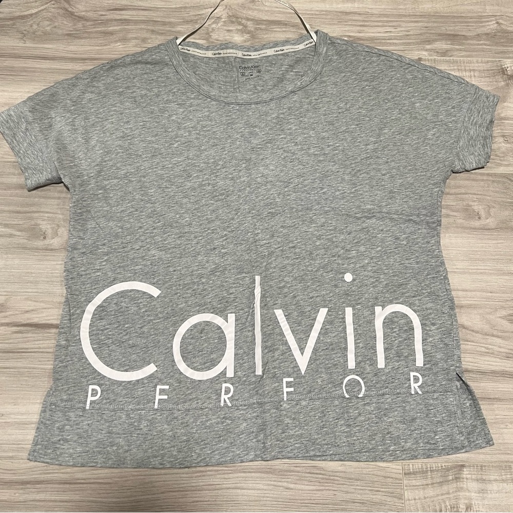 Calvin Klein Women's Performance Logo T-Shirt Gray